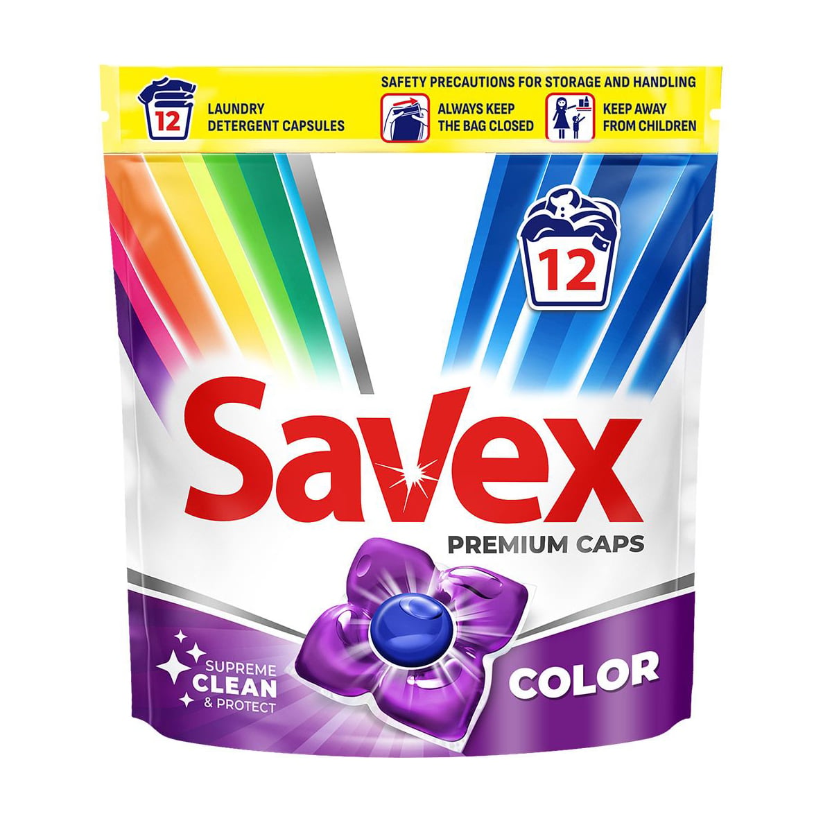 Капсули для прання Savex Super Caps Color, 12 циклів прання, 12 шт